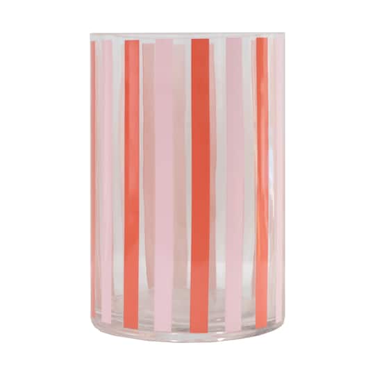 6&#x22; Pink Glass Pillar Candle Holder by Ashland&#xAE;